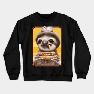 sloth selling hotdogs Crewneck Sweatshirt